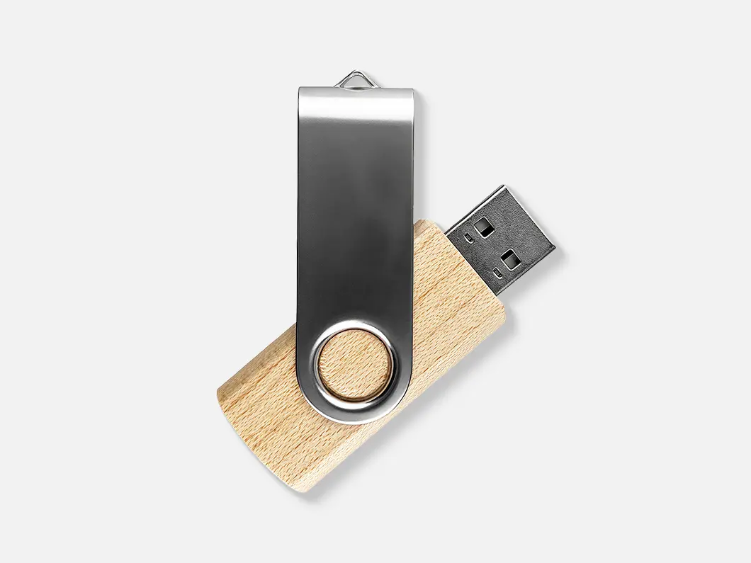 Bamboo Swivel USB Flash Drive - Overview