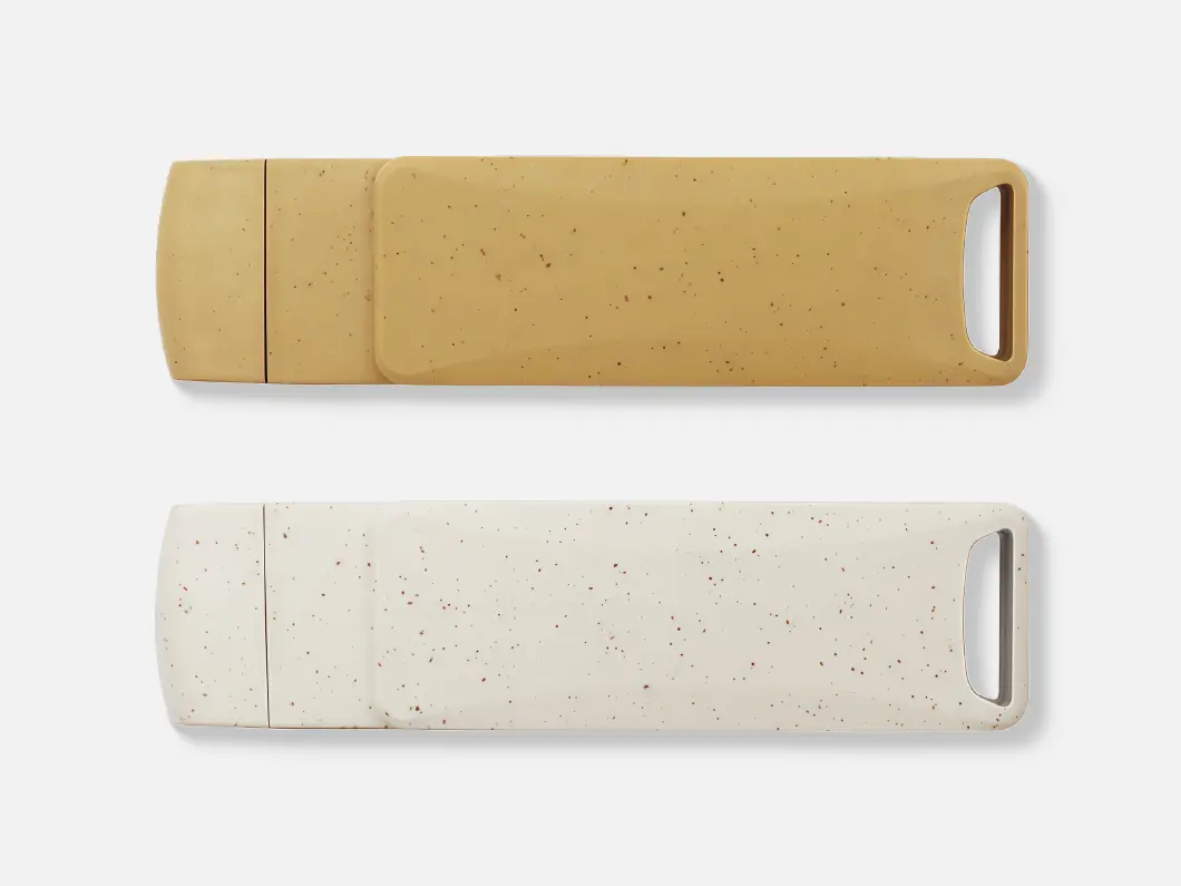 Wheat Straw USB 2.0 Swivel Flash Drive - View 1
