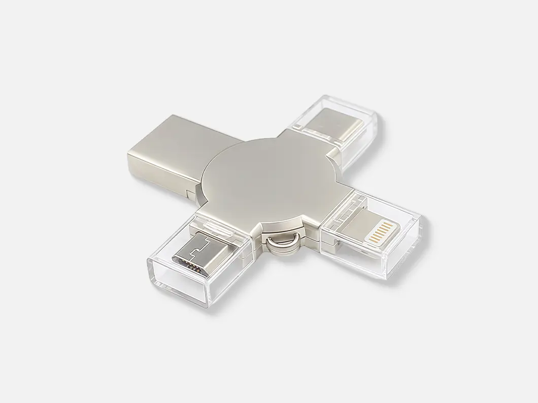 4-in-1 USB 2.0 Multi-Interface Flash Drive - View 2