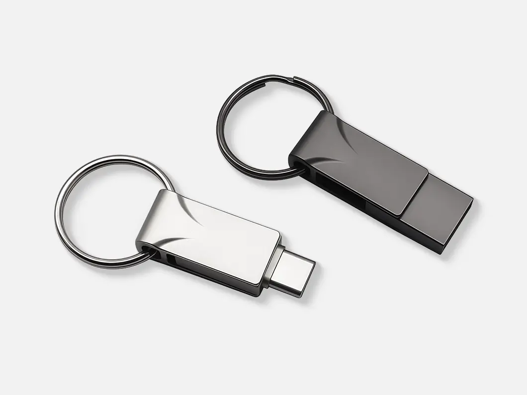 Metal USB-C Flash Drive Keychain - Overview