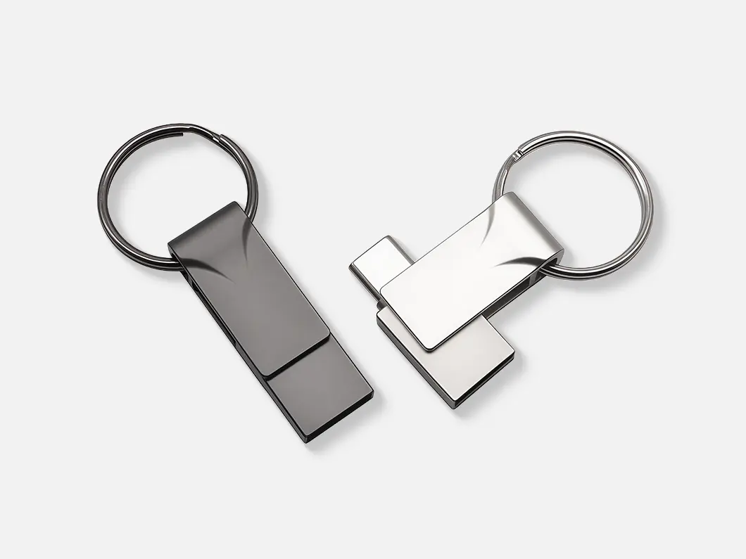Metal USB-C Flash Drive Keychain - View 2