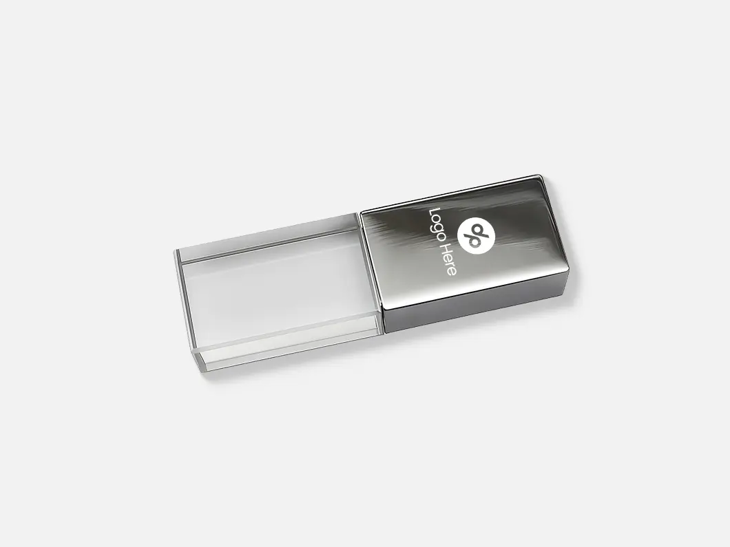 Metal USB 3.0 Flash Drive with Clear Cap - View 2