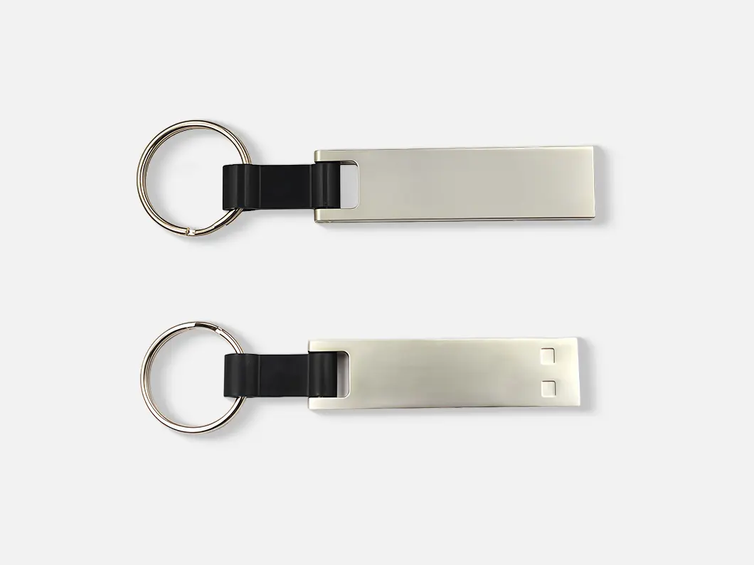 Metal USB 2.0 Flash Drive Keychain - View 1