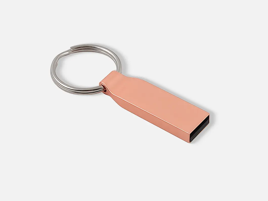 Metal USB Flash Drive Keychain - View 1