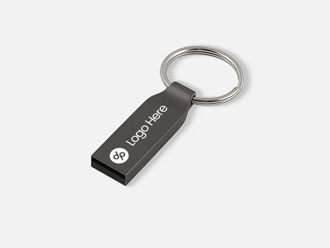 Metal USB Flash Drive Keychain - View 2