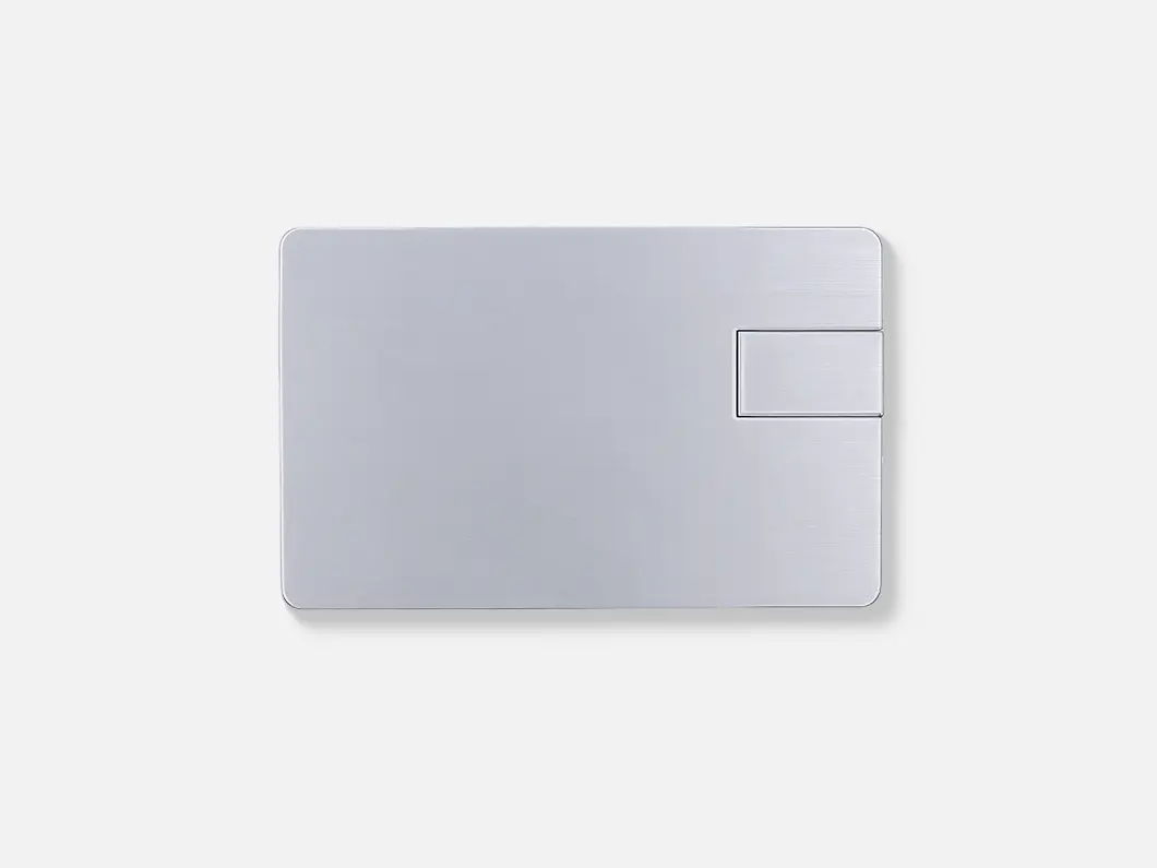 Ultra-Thin Metal Credit Card USB 2.0 Flash Drive - View 2
