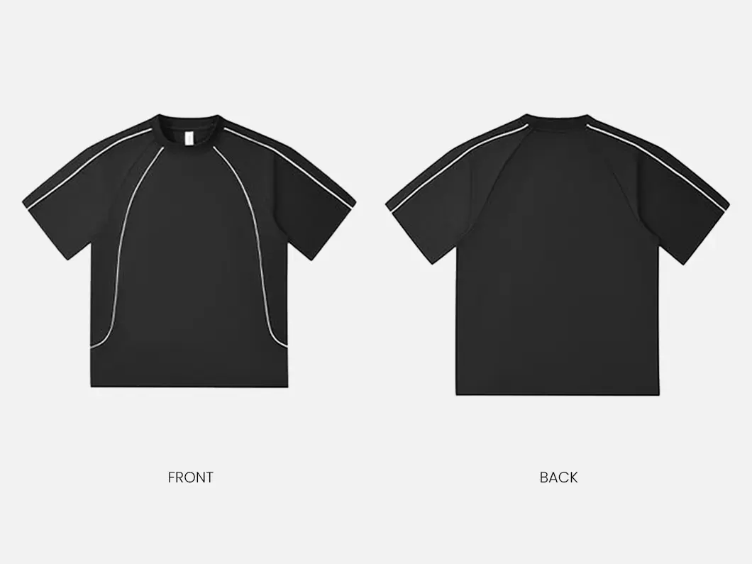 Contrast Piping Oversized T-Shirt - View 6