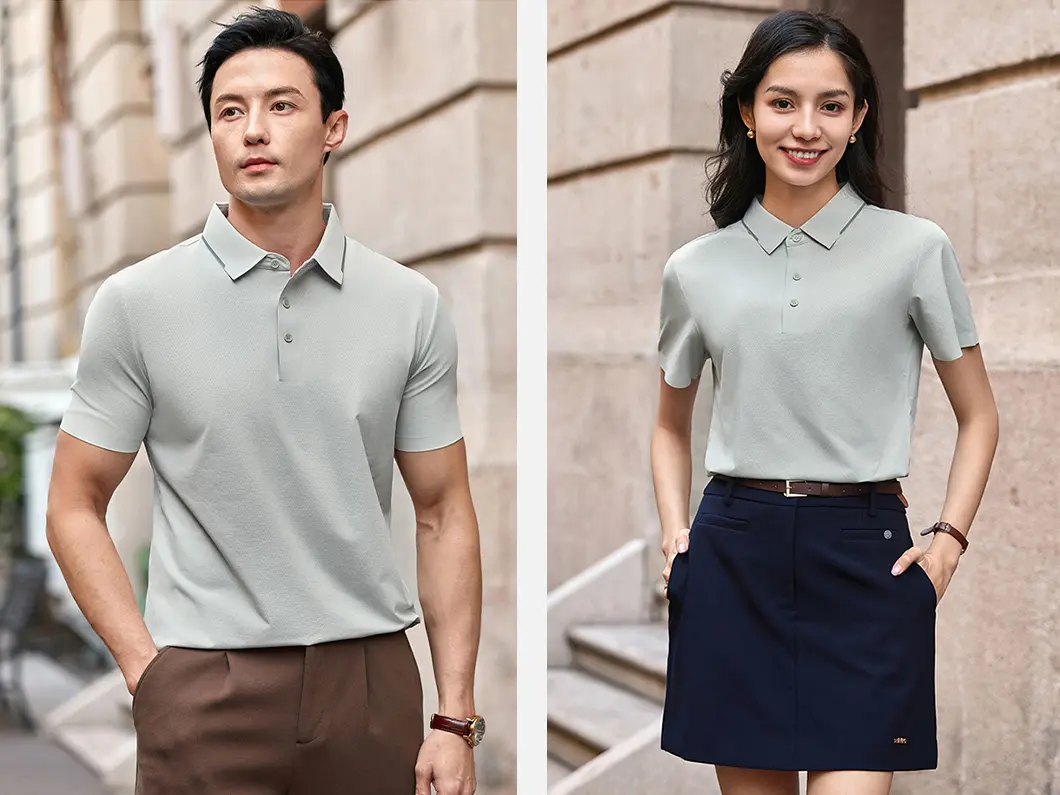 Mesh Knit Polo Shirt - View 3