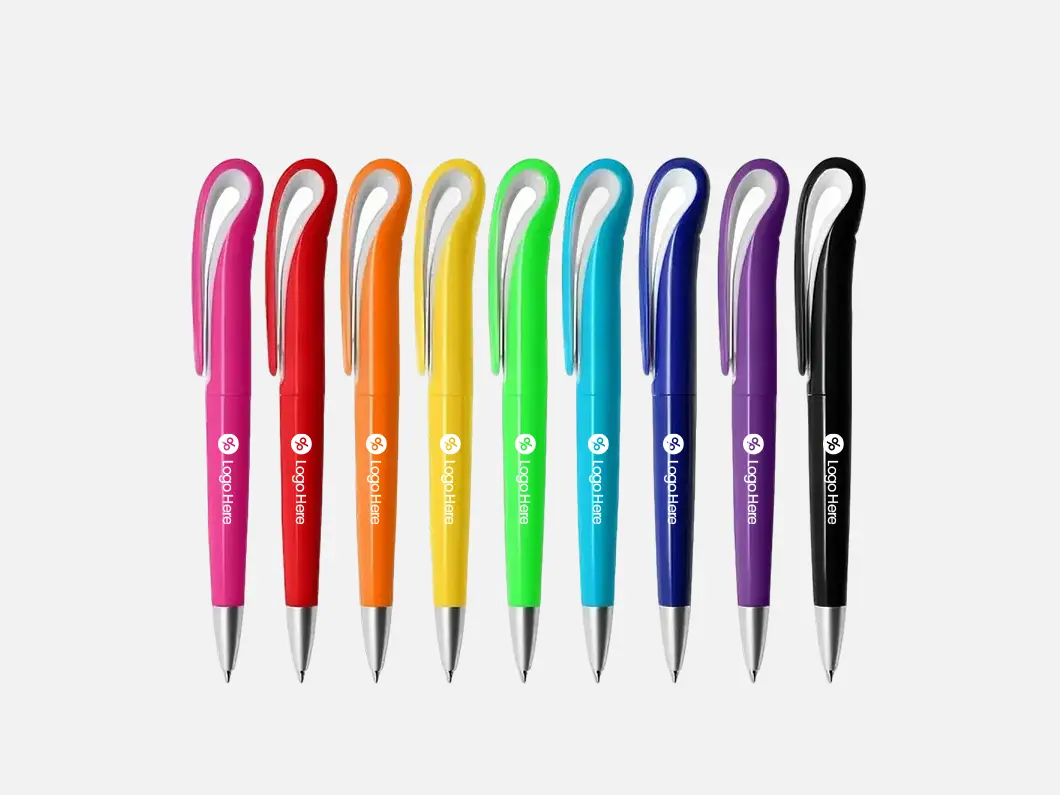 Curved Clip Twist Pen