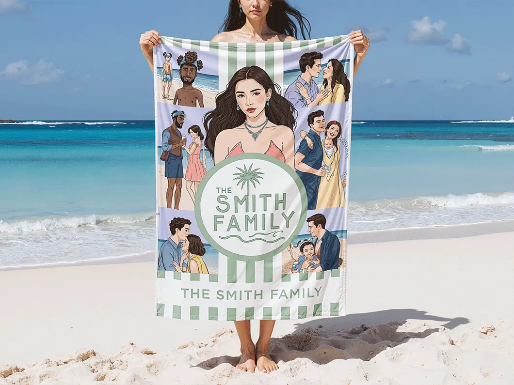 Personalized Beach Towels - View 2
