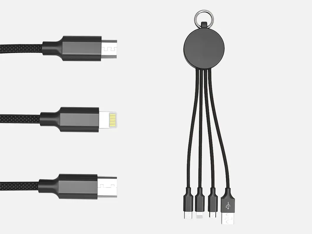 4-in-1 Bottle Opener Charging Cable Keychain