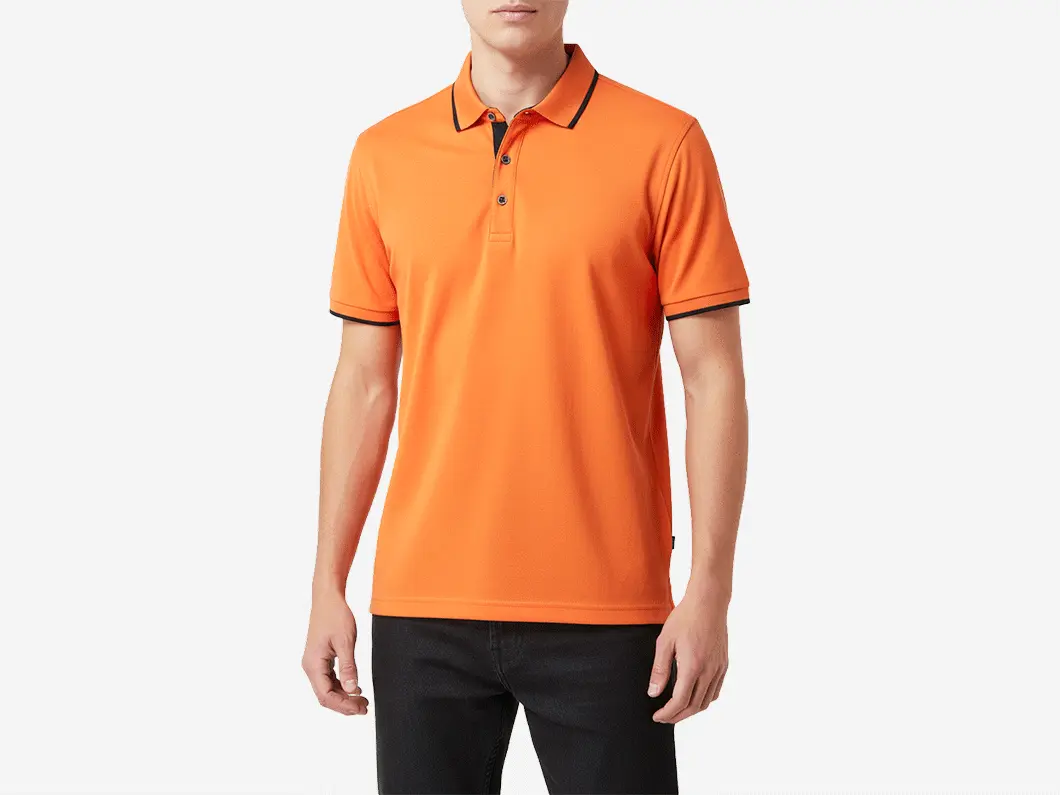 Contrast Stripe Polo Shirt - View 1