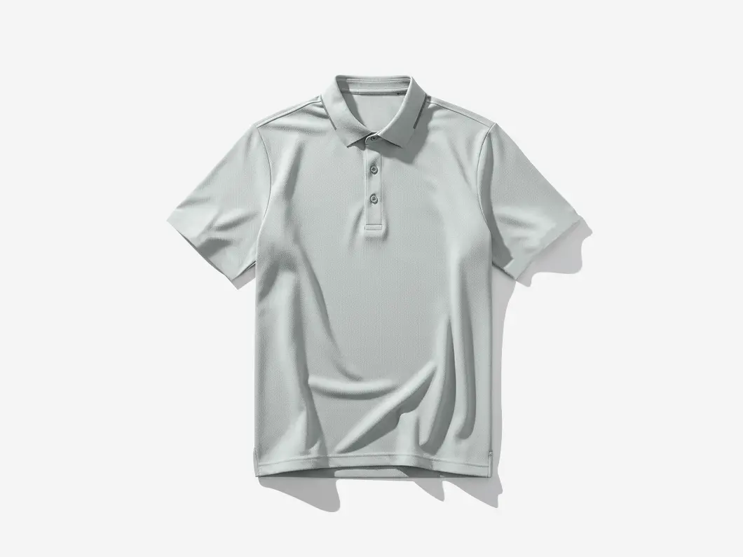 Mesh Knit Polo Shirt - View 2