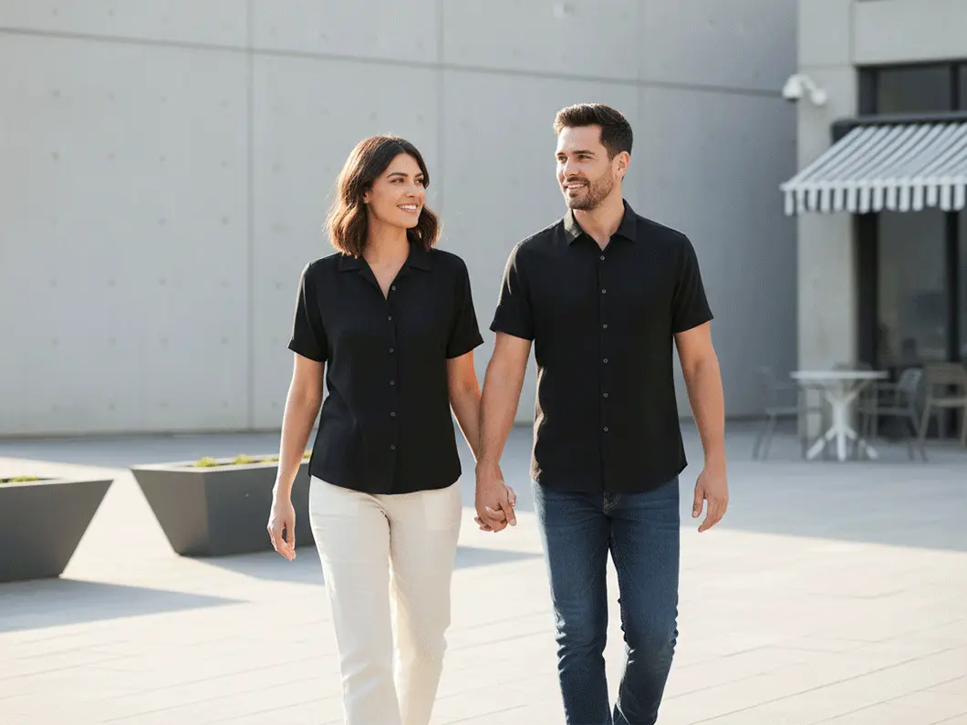 Breathable Stretch Dress Shirt - View 1