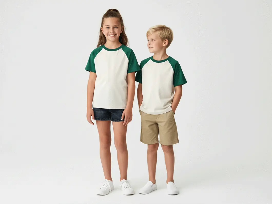 Youth Color Block Raglan T-Shirt - View 1