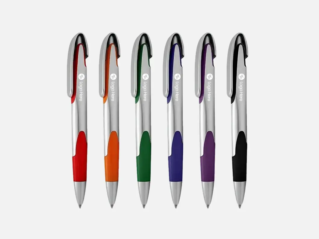 Soft Grip Silver Barrel Pen - Overview