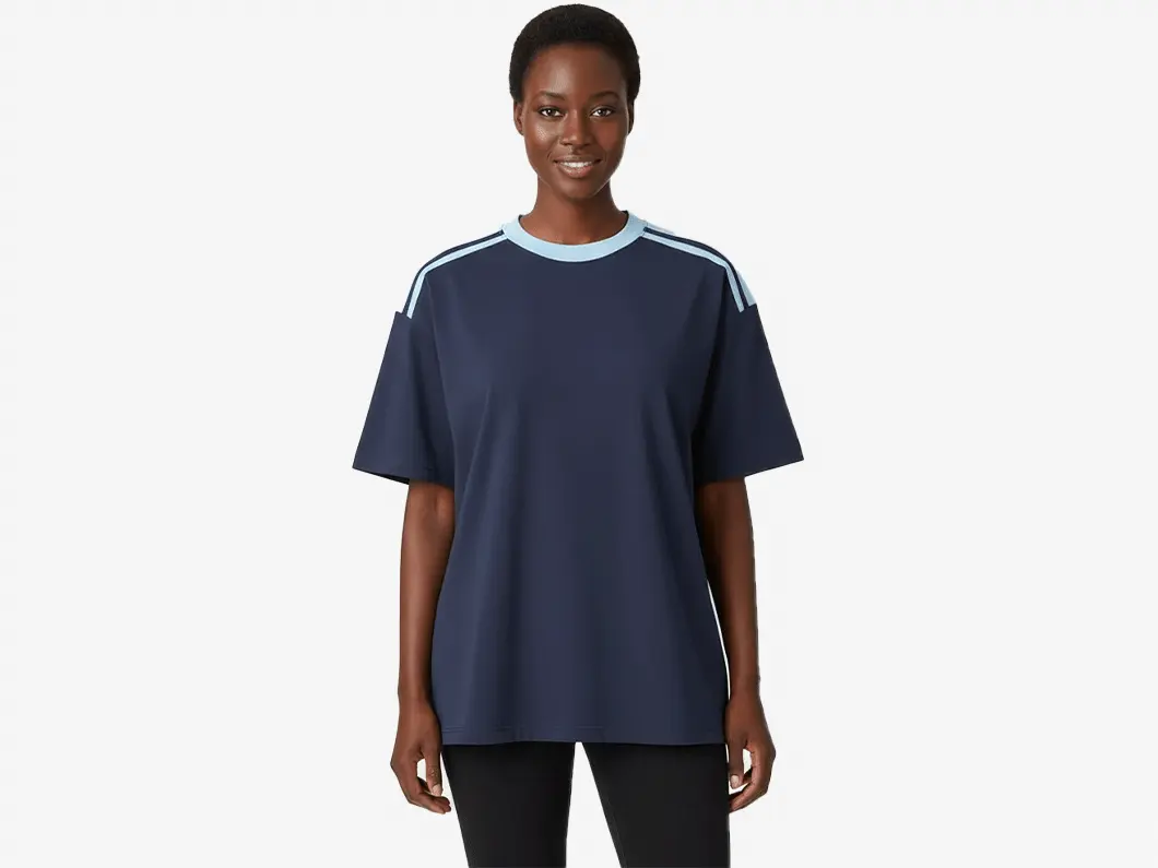 Stripe Detail Cotton T-Shirt - View 3