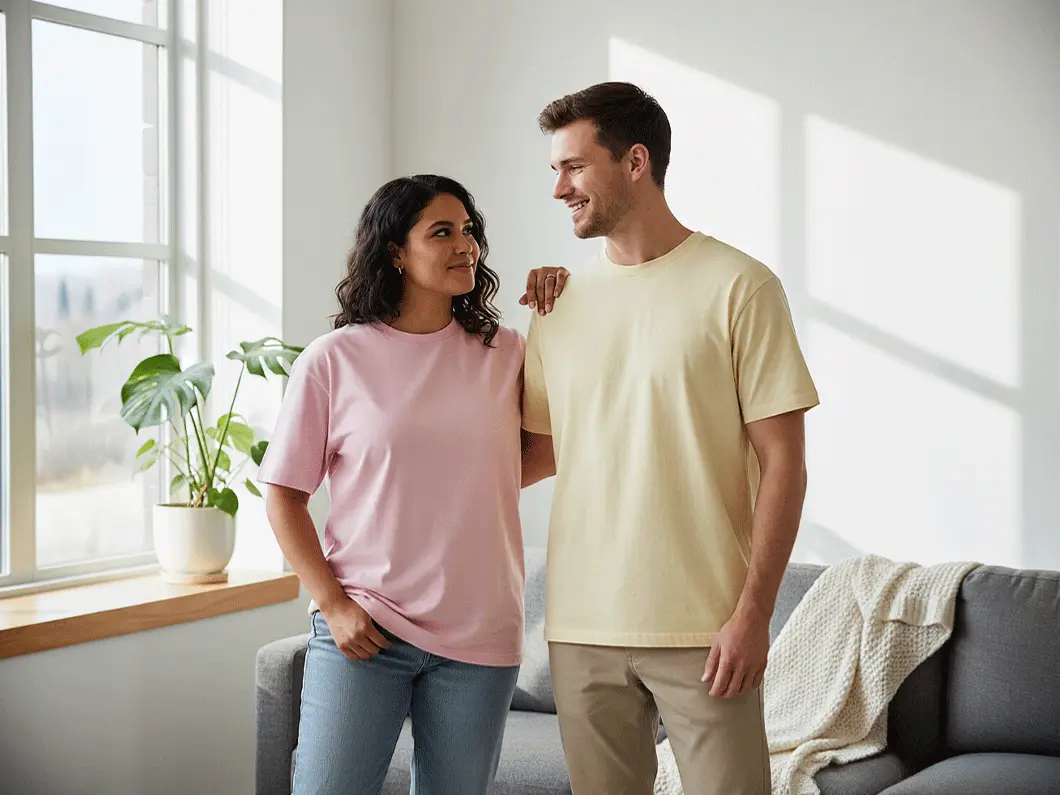 Cotton-Sorona Blend Oversized T-Shirt - View 1