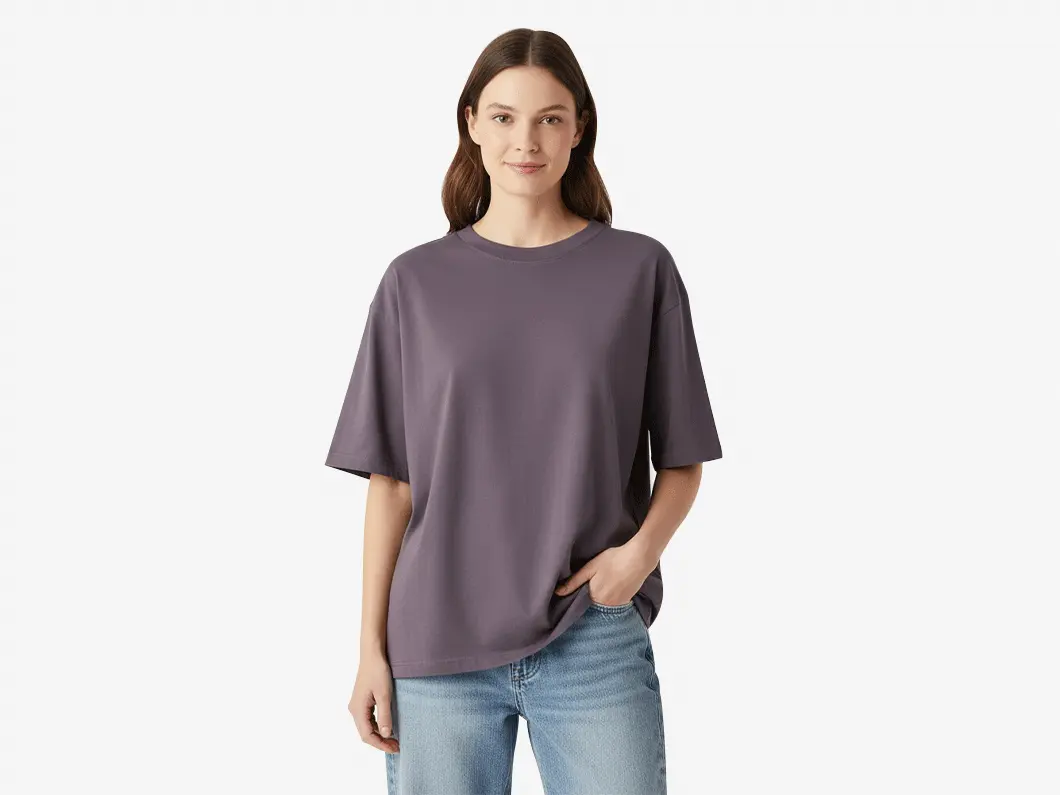 Cotton-Sorona Blend Oversized T-Shirt - View 2