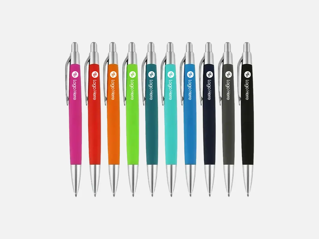 Vibrant Soft-Touch Ballpoint Pen - Overview