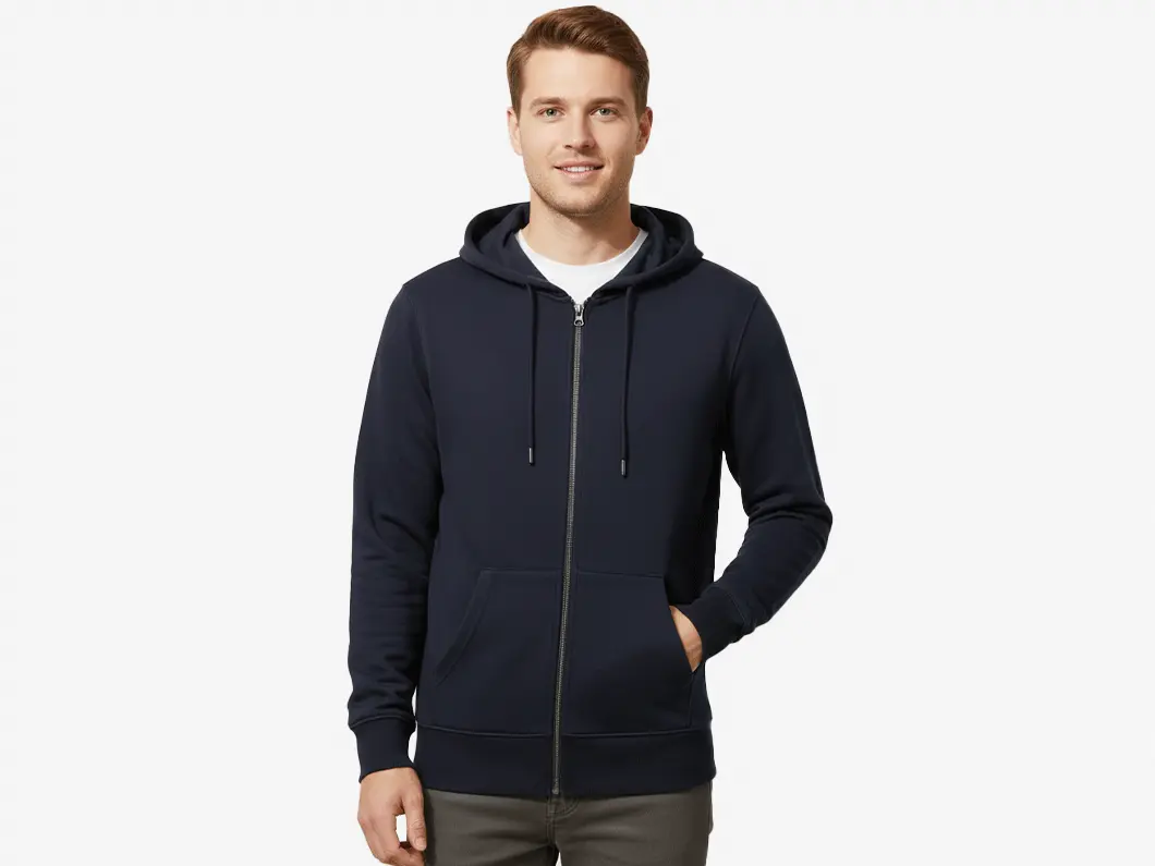French Terry Zip Hoodie - View 3