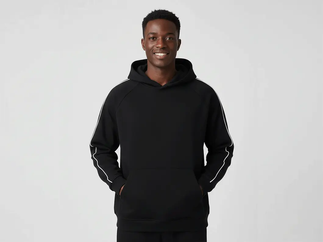 Piped Raglan Hoodie - View 3