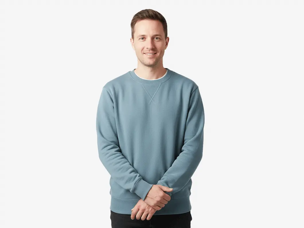 V-Stitch Terry Sweatshirt - View 3