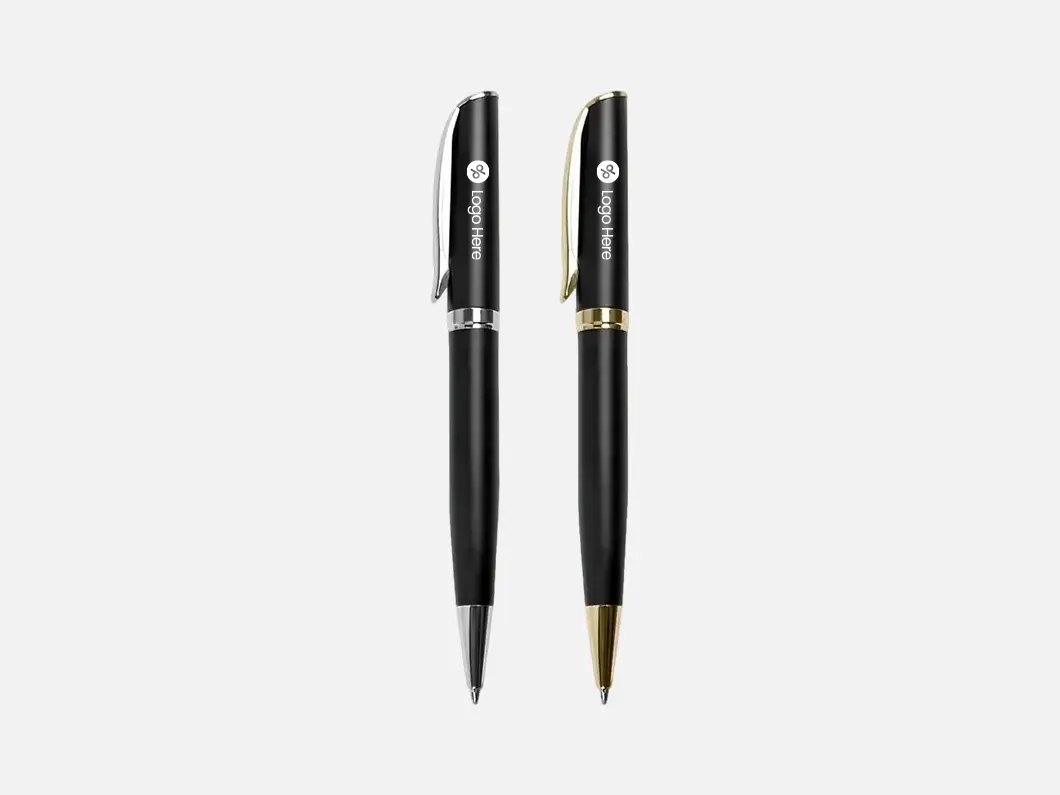 Aluminum Executive Pen with Gold or Silver Trim - View 1