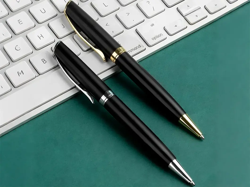 Aluminum Executive Pen with Gold or Silver Trim - View 2
