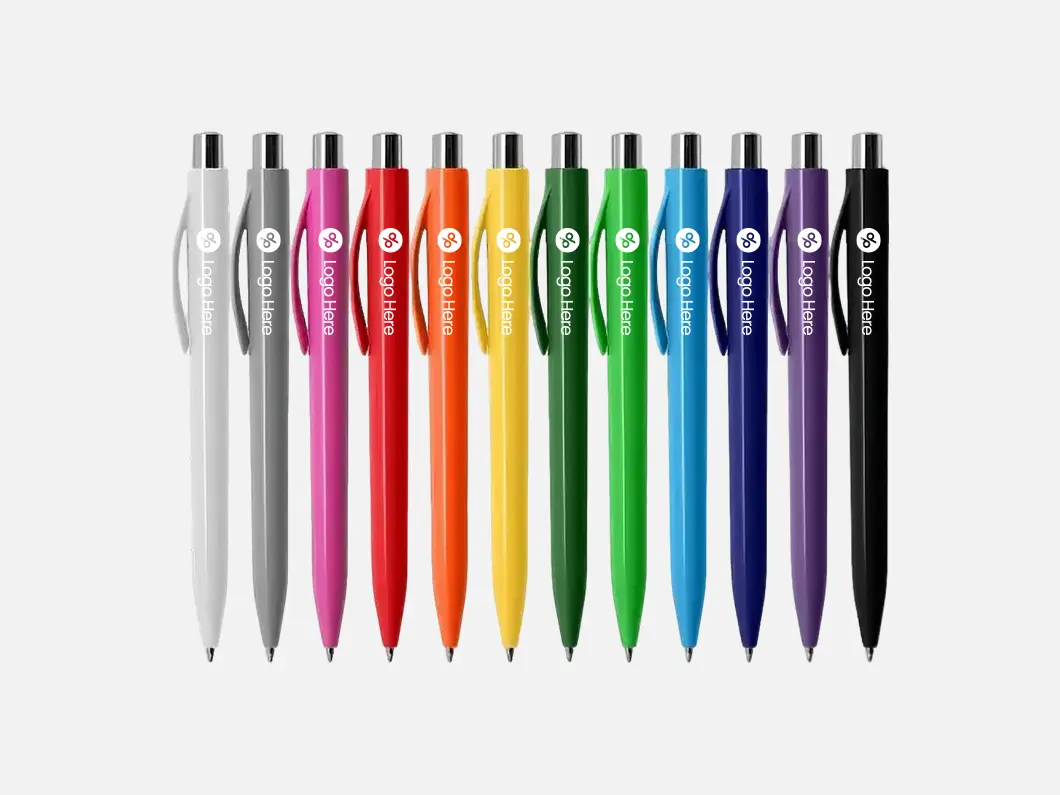 Color Barrel Click Pen - View 1