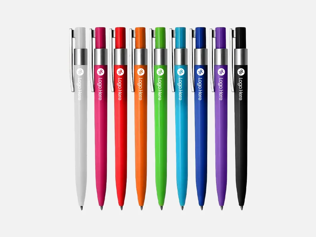 Frosted Euro Click Pen - View 1