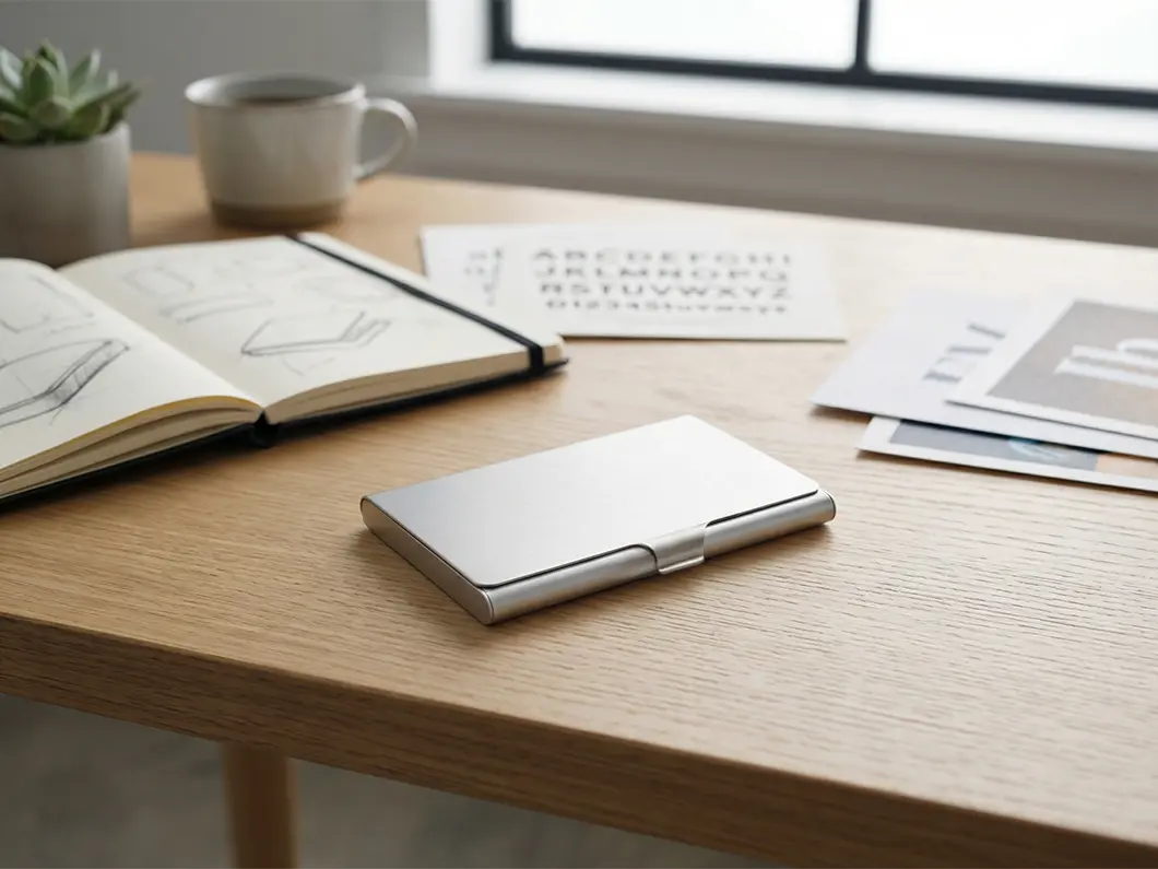 Aluminum Business Card Holder - View 2