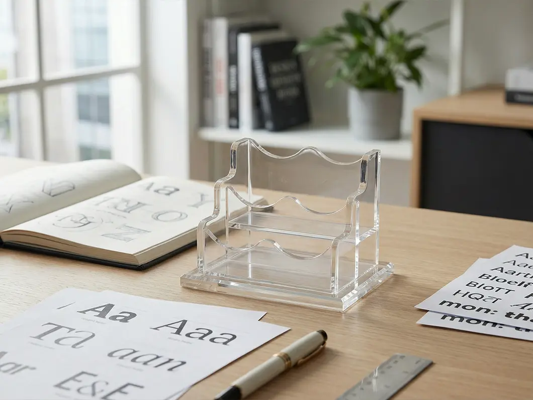 Multi Pocket Acrylic Business Card Holder - View 2