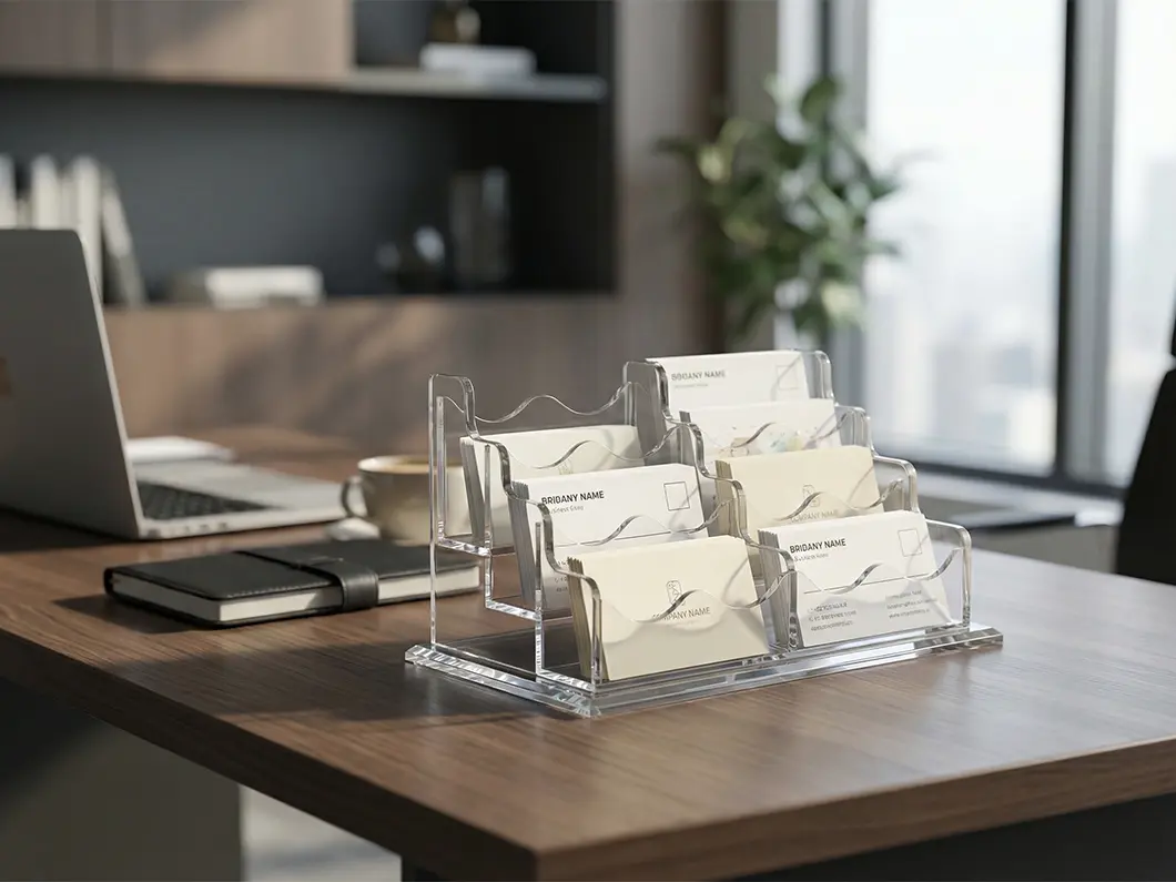 Multi Pocket Acrylic Business Card Holder - View 4