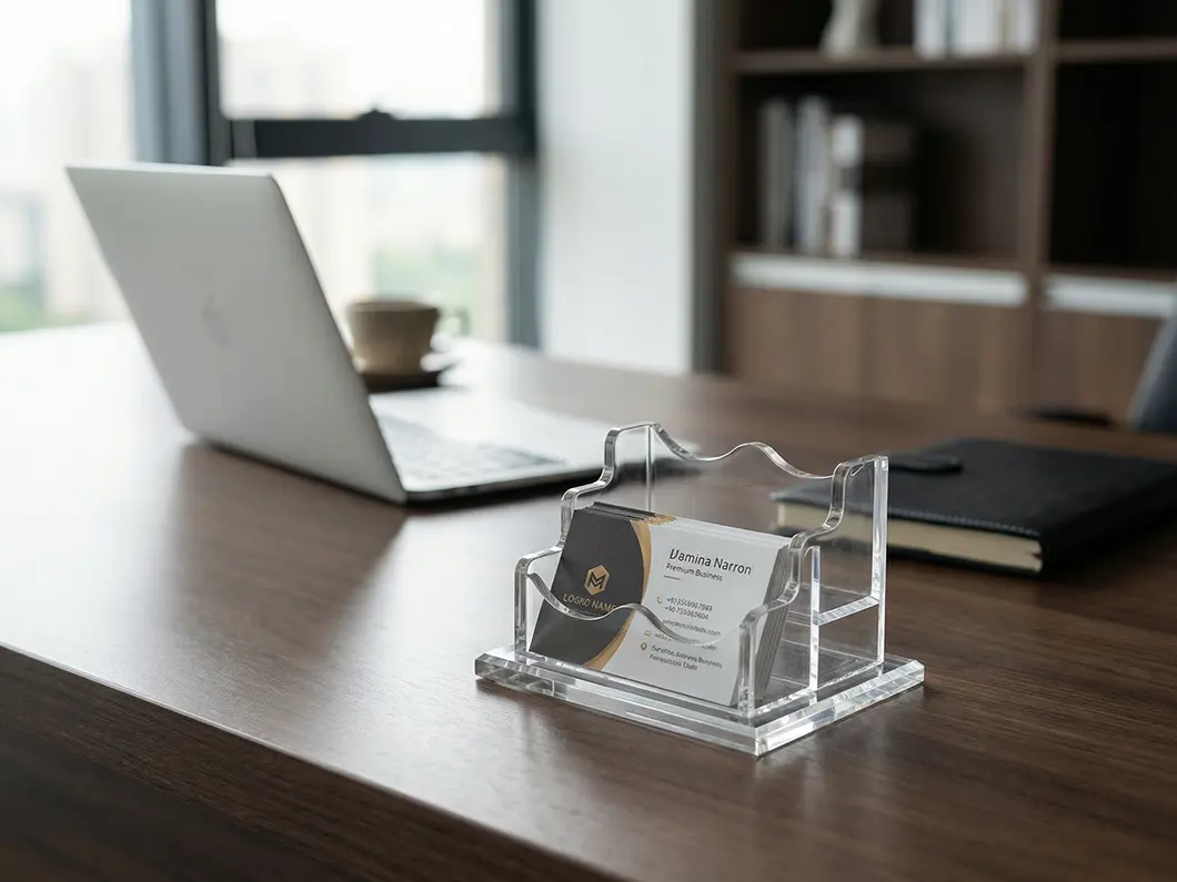Multi Pocket Acrylic Business Card Holder - View 5