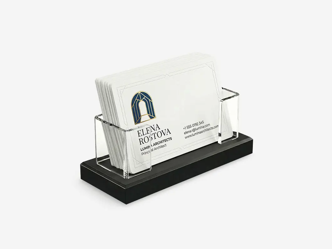 Acrylic Business Card Holder - View 2