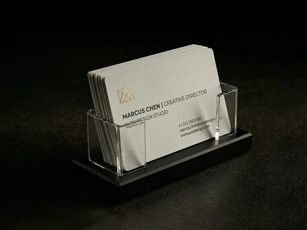 Acrylic Business Card Holder - View 4