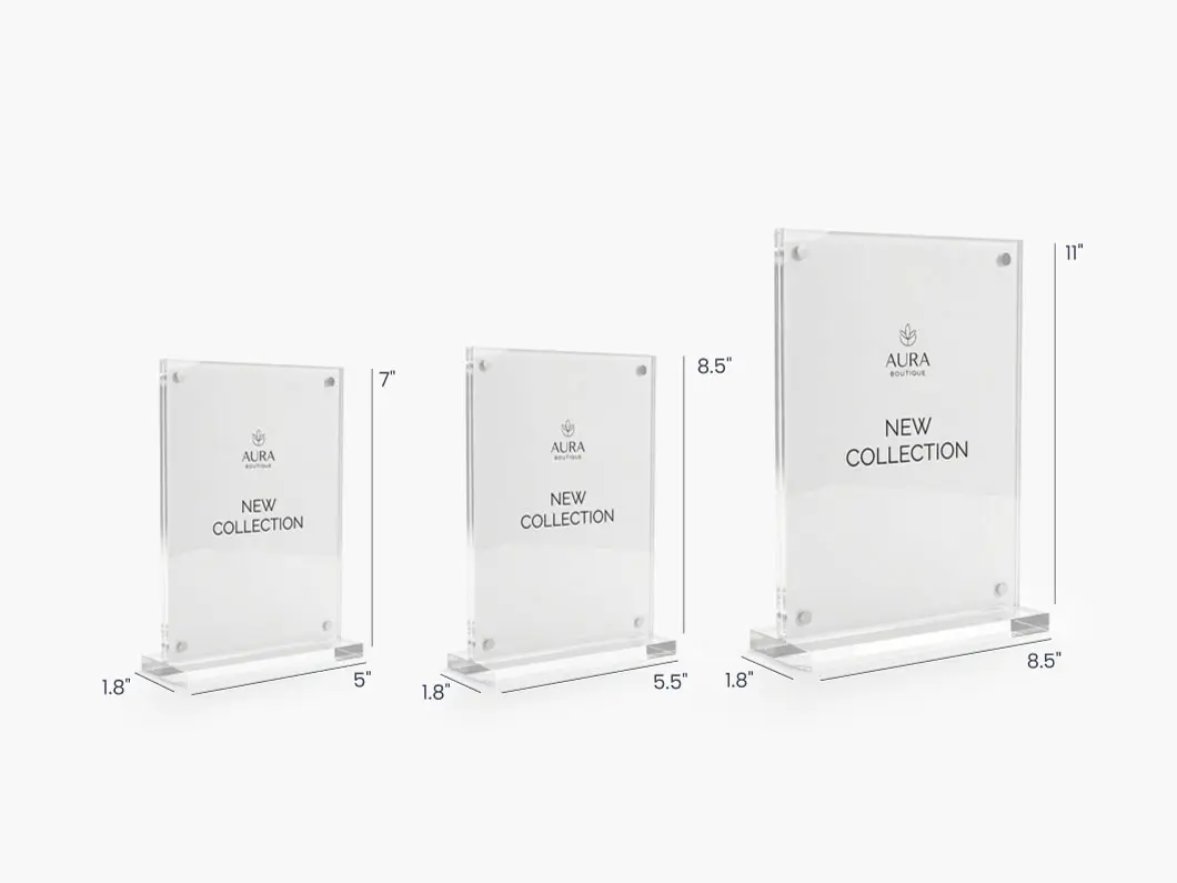 Acrylic T-Shape Sign Holder - View 6