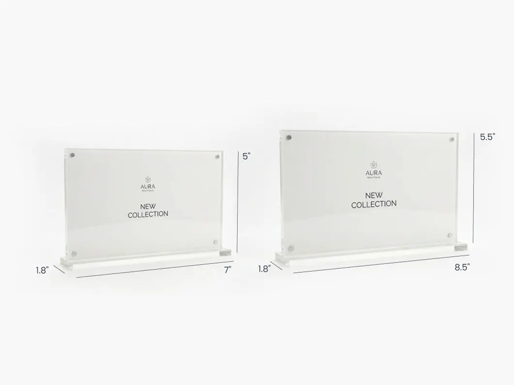 Acrylic T-Shape Sign Holder - View 7