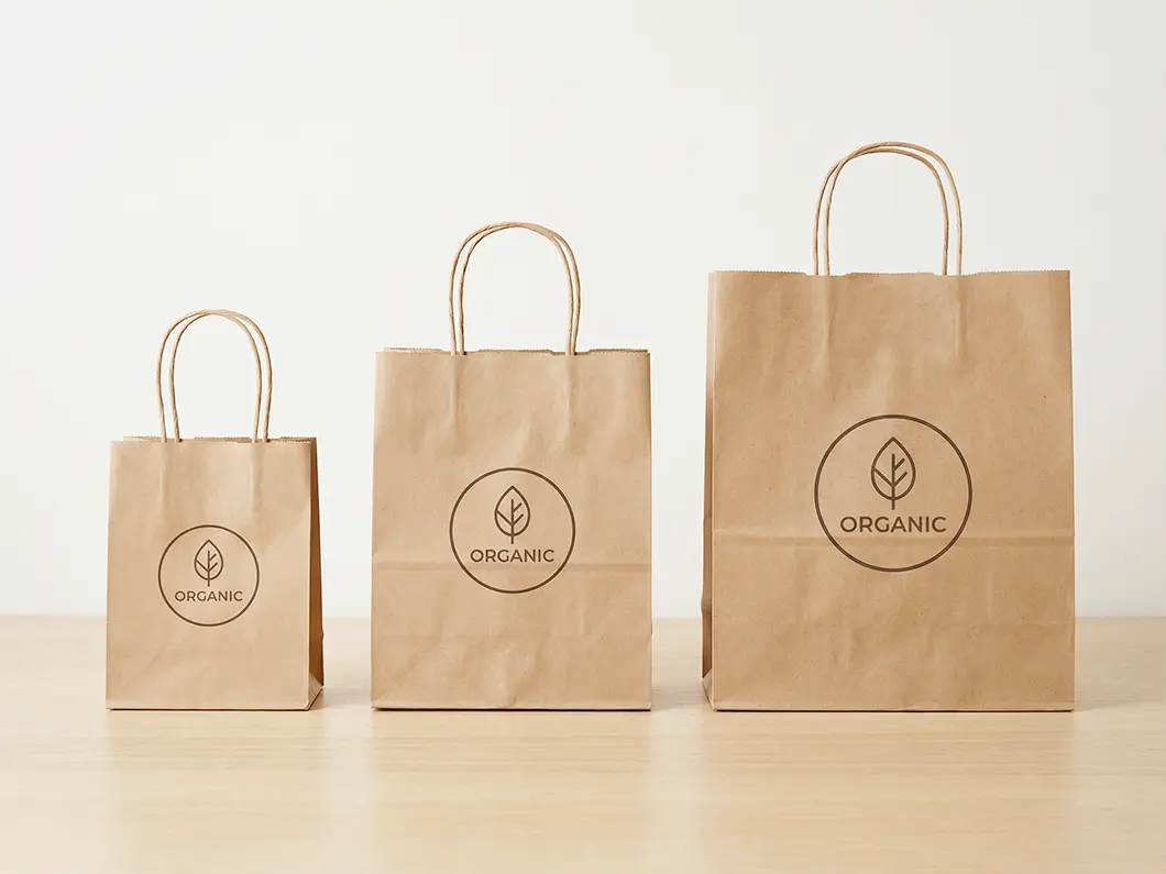 Kraft Takeout Paper Bags - View 5
