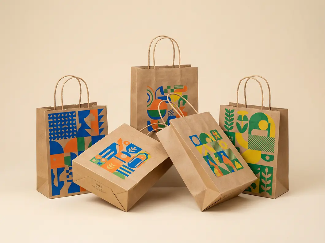 Kraft Merchandise Bags - View 3