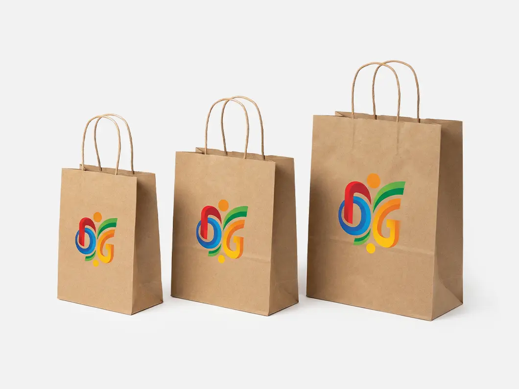 Kraft Merchandise Bags - View 6