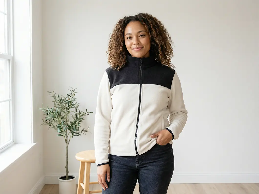 Colorblock Polar Fleece Jacket - View 1