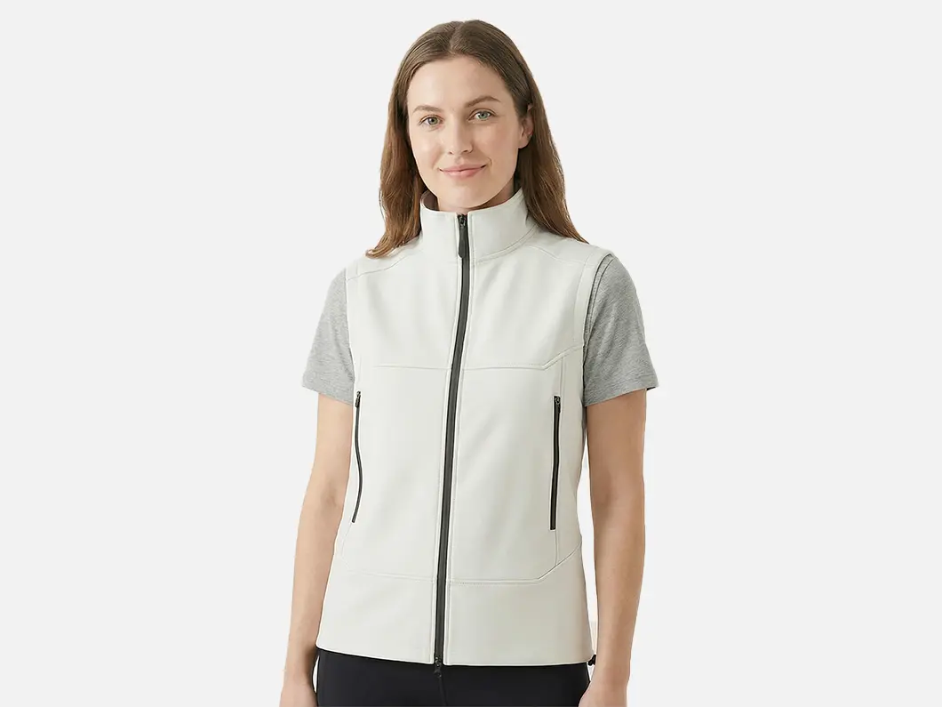 Fleece Lined Zip Vest - View 1