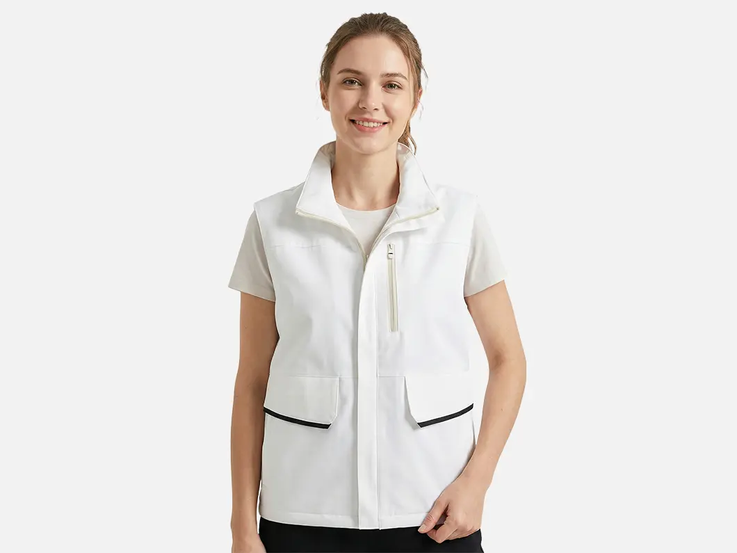 Contrast Insulated Zip Vest - View 2
