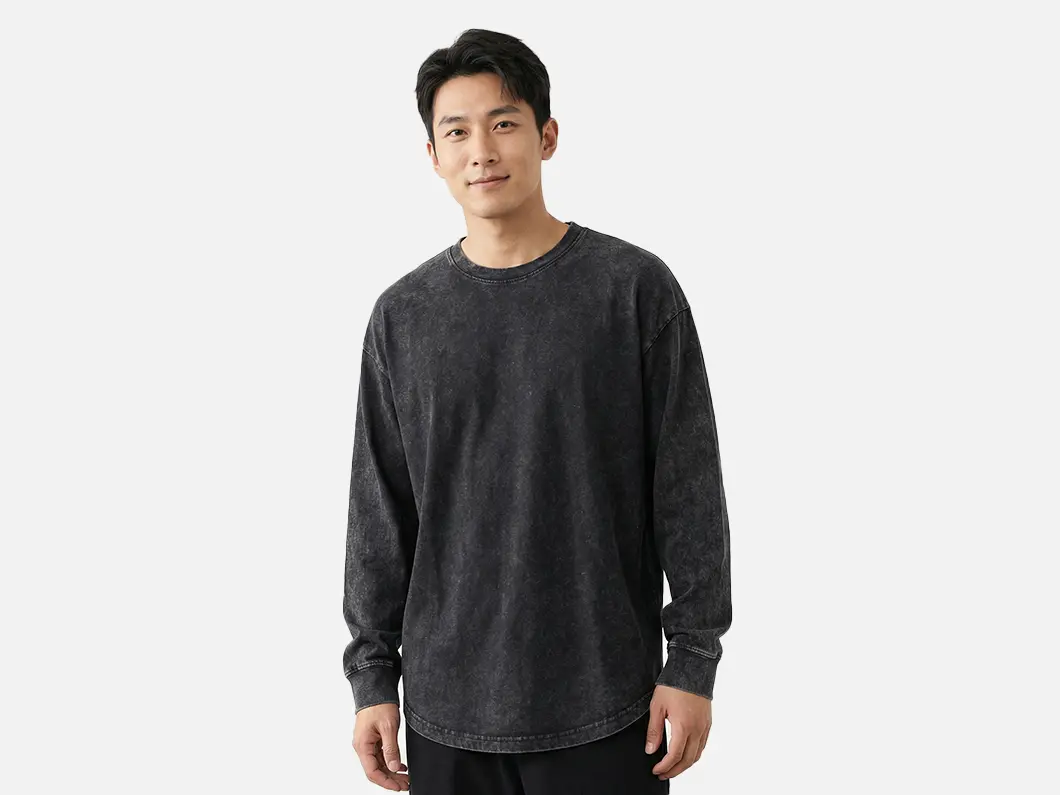 Vintage Washed Long Sleeve T-Shirt - View 2