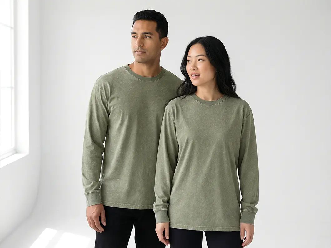 Vintage Washed Long Sleeve T-Shirt - View 3