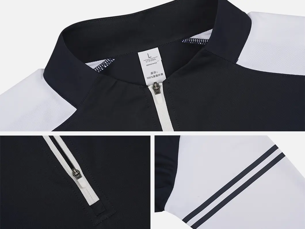 Lightweight Athletic Quarter-Zip Long Sleeve T-Shirt - View 5