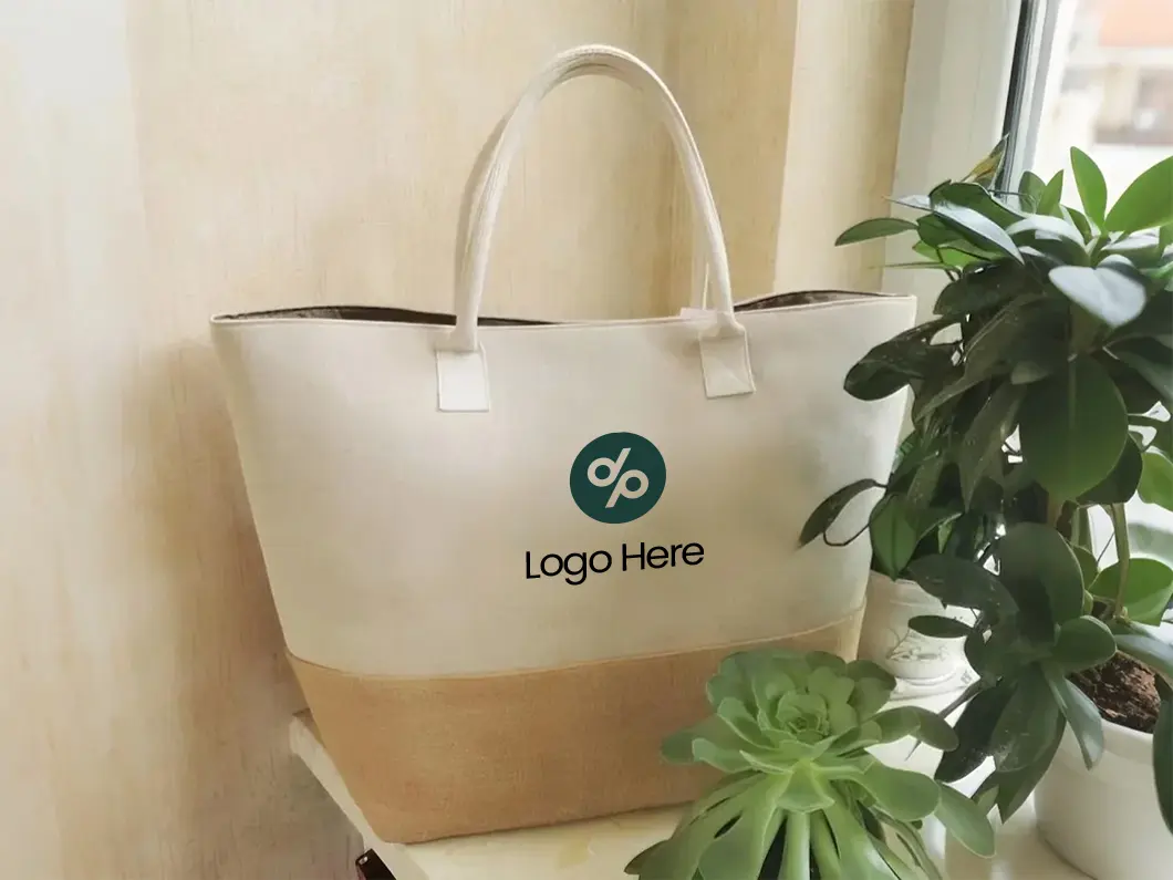 Large Capacity Jute Tote Bag - View 2