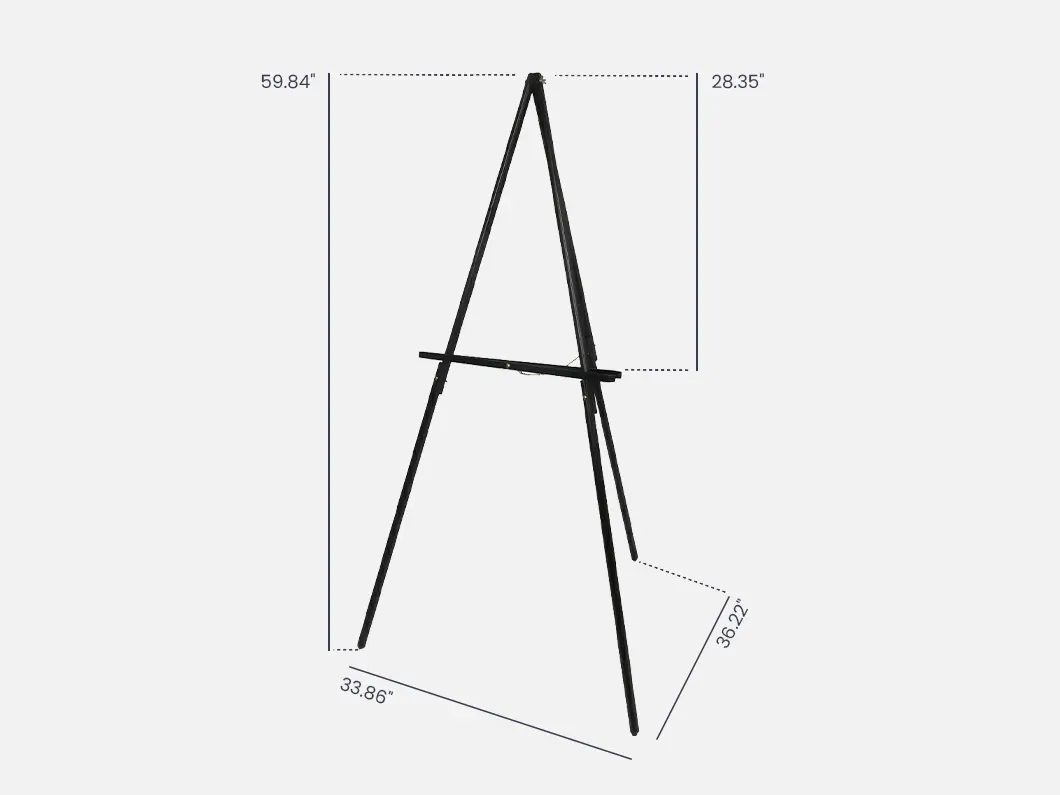 Wooden Easel (Brown) - View 2